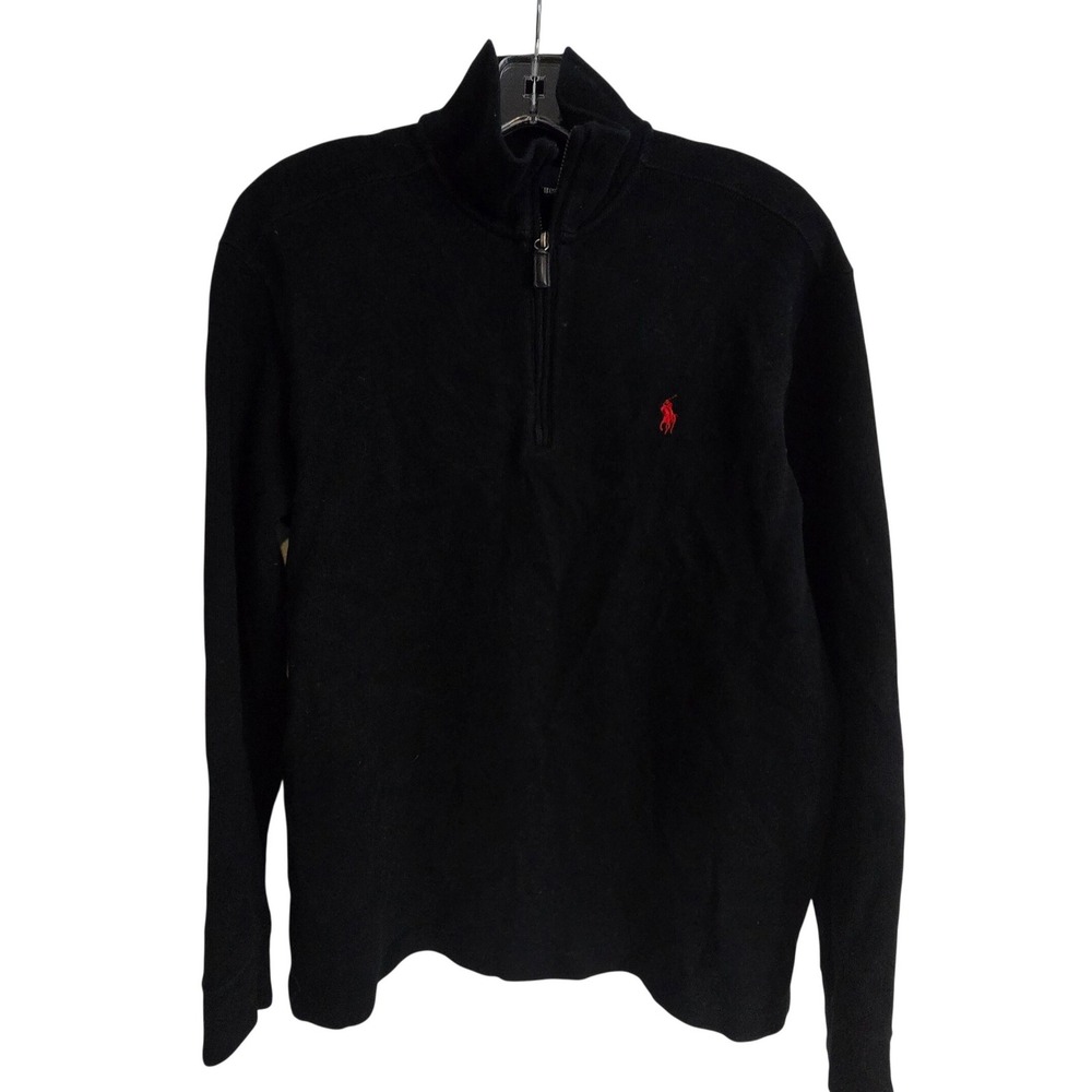 Polo Ralph Lauren Quarter Zip Pullover Sweater Medium Old Money Classic Timeless